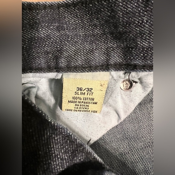 Vintage Marc Ecko Jeans Mens 36x32 Slim Fit Cut & Sew Dark Wash Blue Denim - Picture 8 of 8